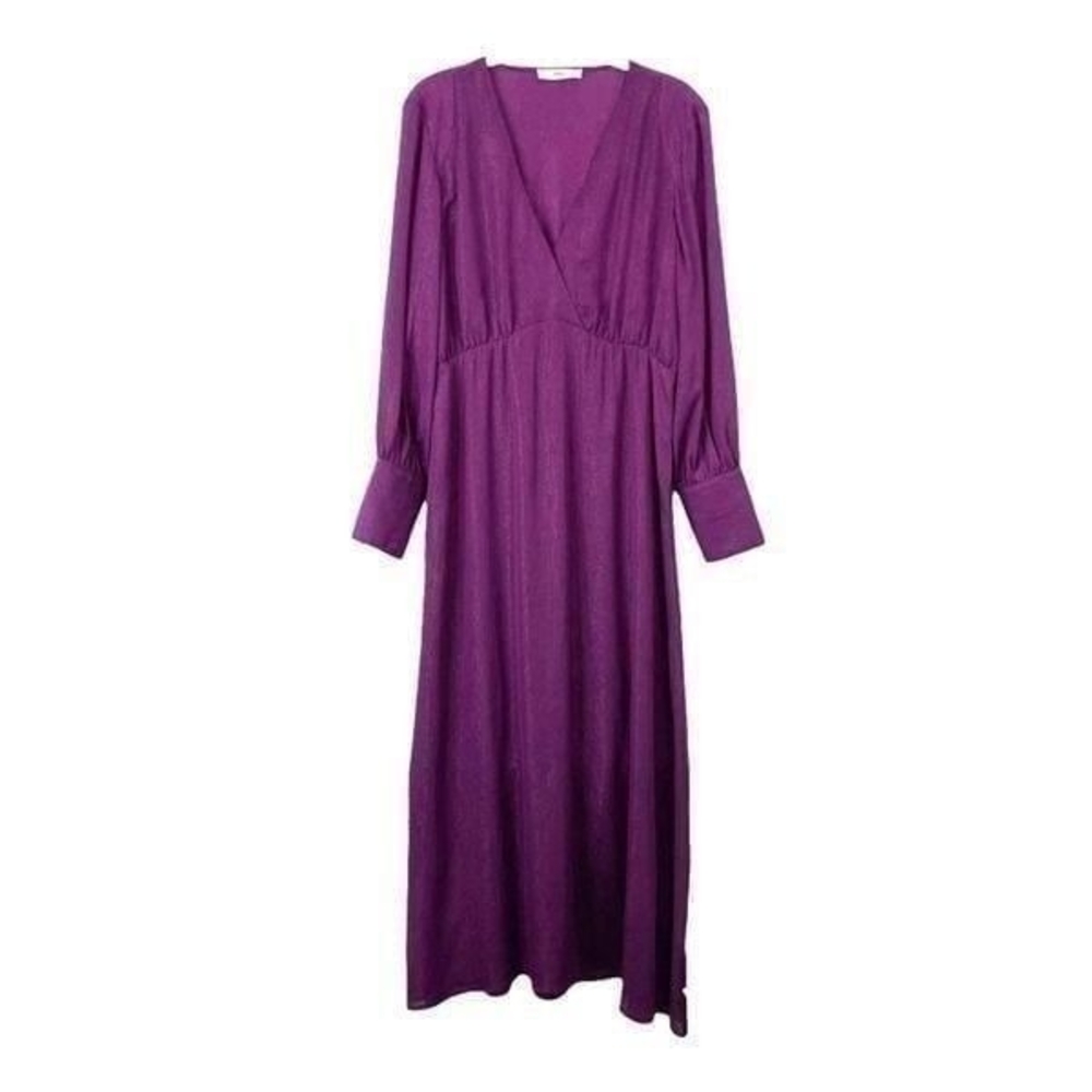 Mango Long Sleeve Purple Dress